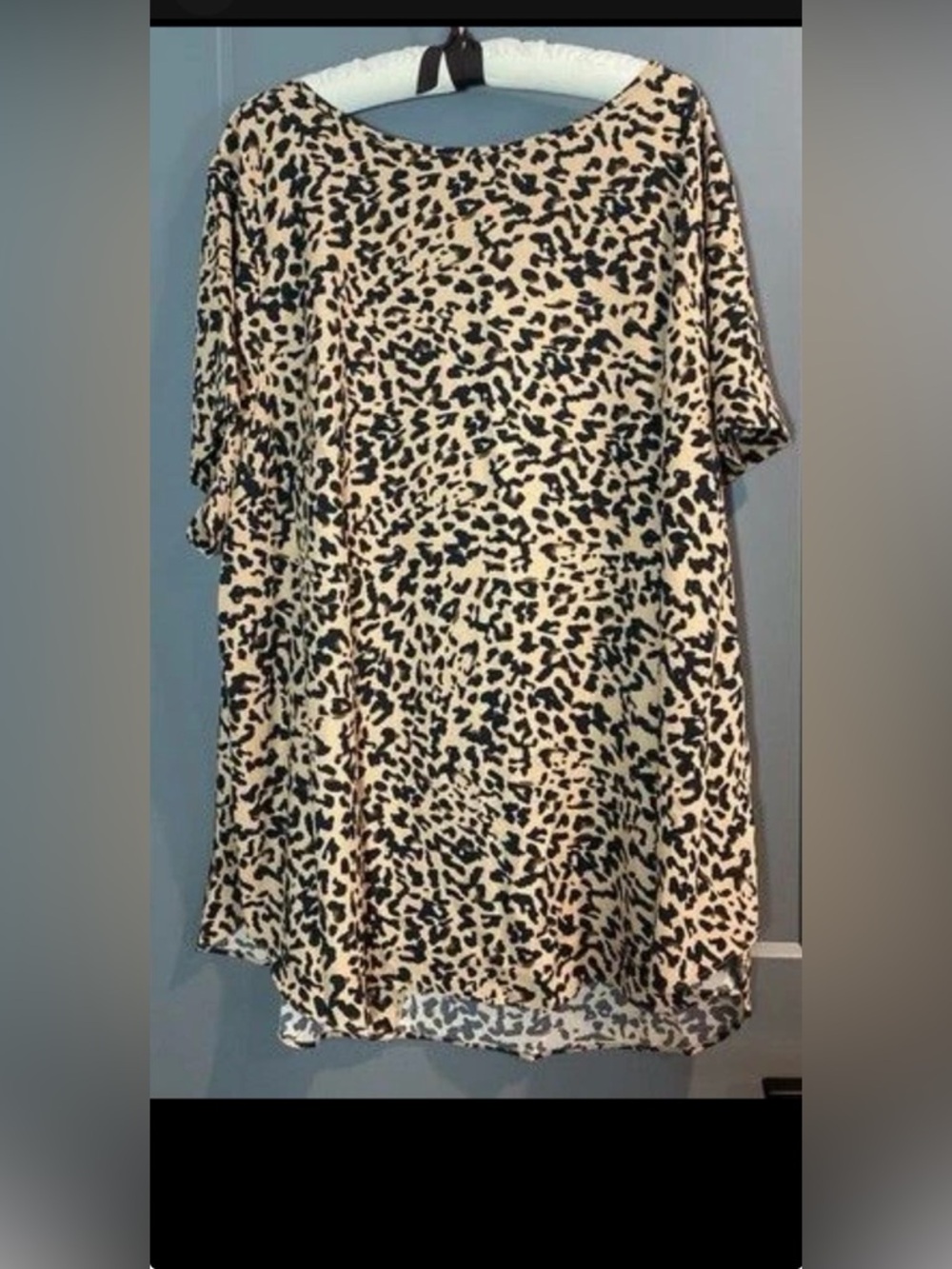 Ava & Viv Women’s Plus Size 4X Leopard Cheetah  Animal Print Blouse Shirt 4X